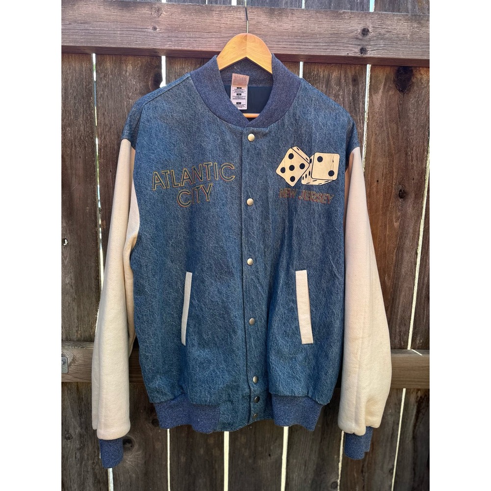 Vintage Denim Jacket Atlantic City New Jersey size Large
